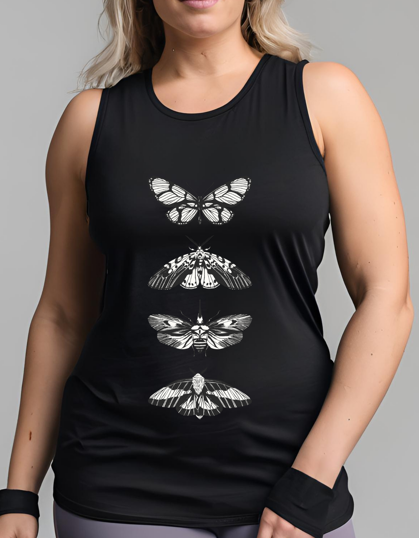 Boho Aesthetic Butterfly Tank Top Moth vintage tank top cute summer tank top petfect gift for her