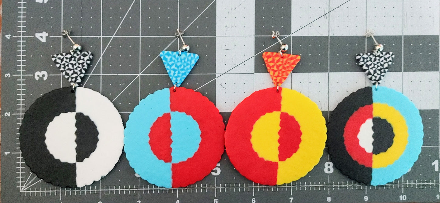 Checkmate Perler Bead Earrings