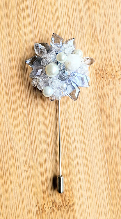 Cluster Lapel Pin - Bridal Collection