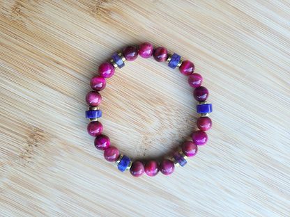 Jasmine - Pink Tiger's Eye & Amethyst Agate