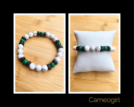 LJ - Malachite & White Howlite Bracelet