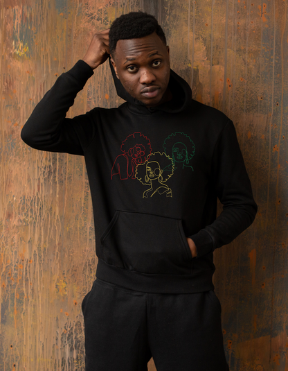 Black Sisters Womens Hoodie