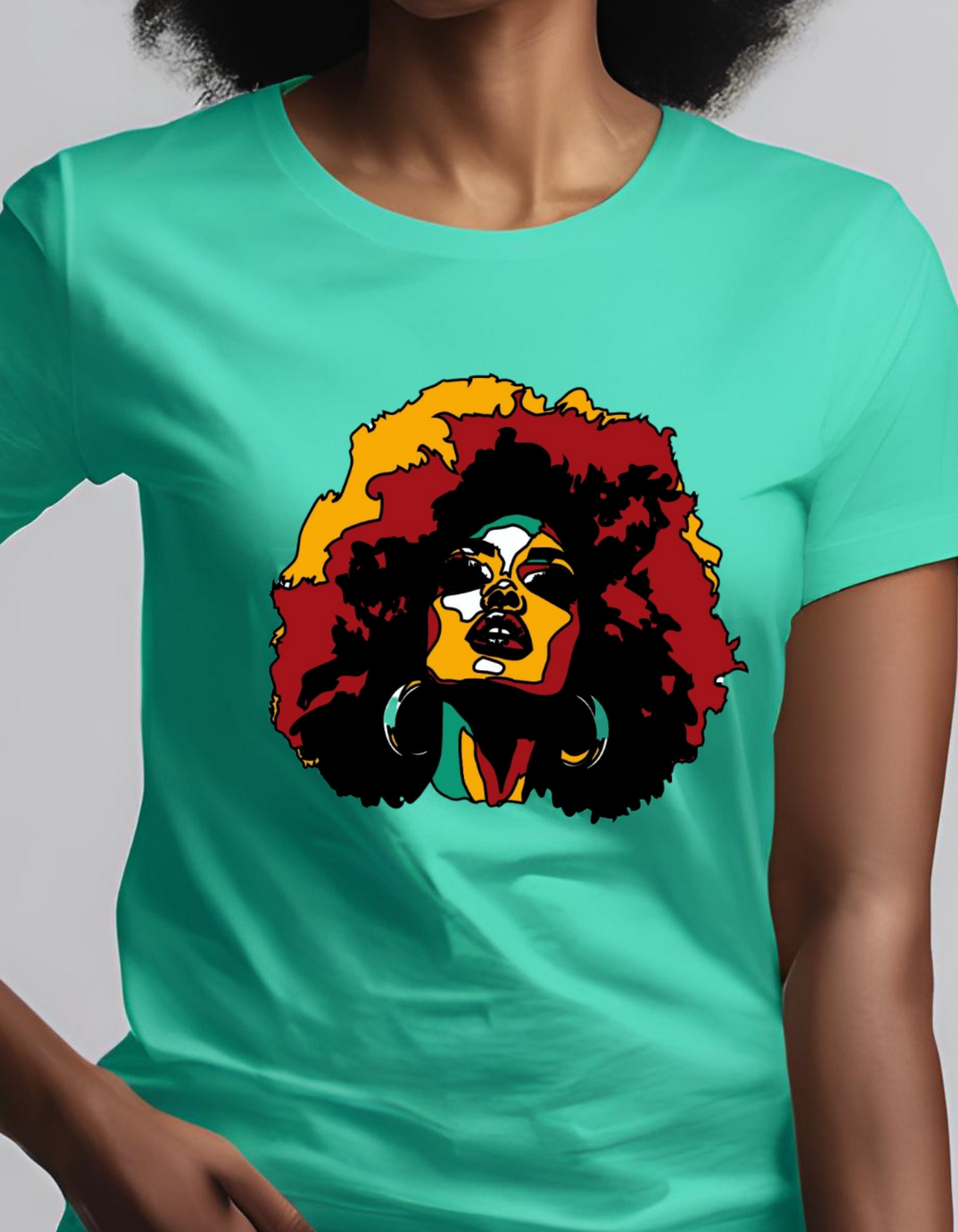 Colorful Afro shirt Black Queen shirt Black Girl Magic natural hair womens graphic tee  Black History