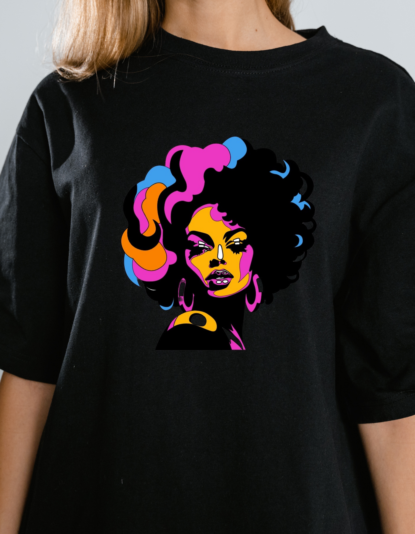 Colorful afro shirt Black Queen shirt Natural curly hair womens shirt Black Girl Magic Black History month