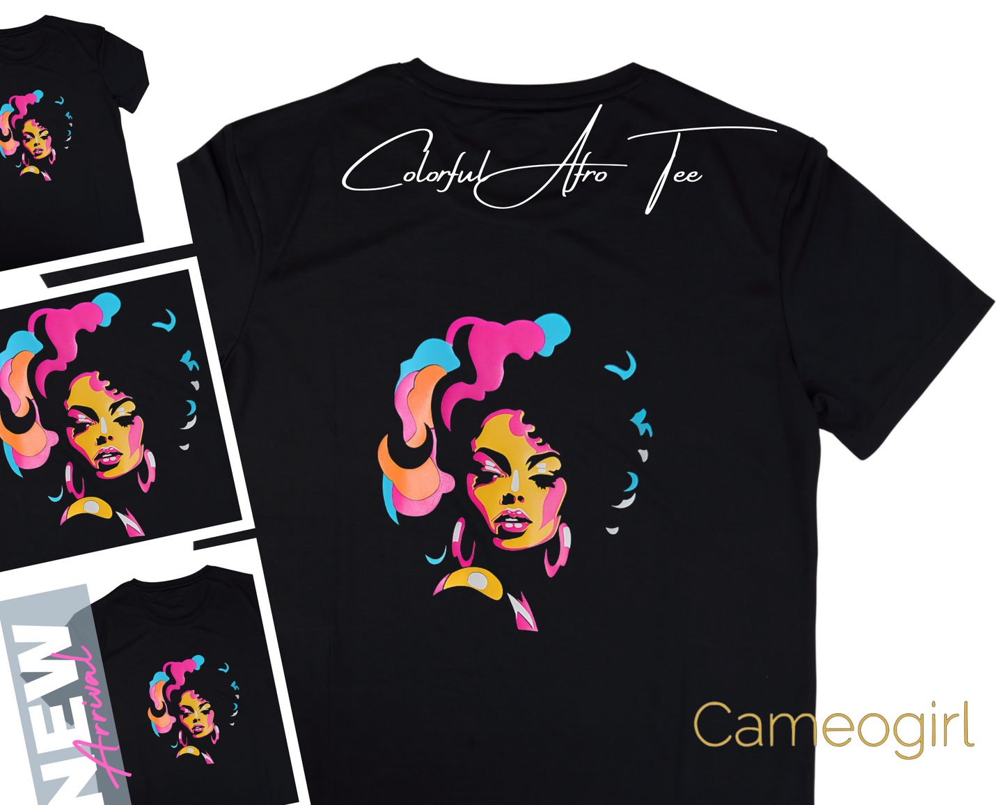 Colorful afro shirt Black Queen shirt Natural curly hair womens shirt Black Girl Magic Black History month