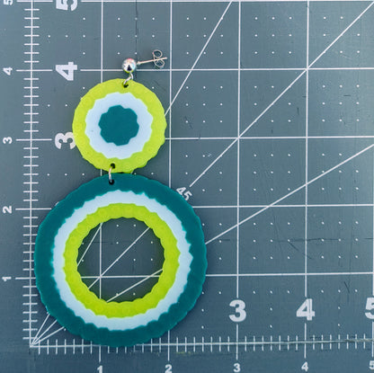 Tie Dye Perler Bead Earrings