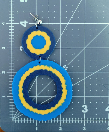 Tie Dye Perler Bead Earrings