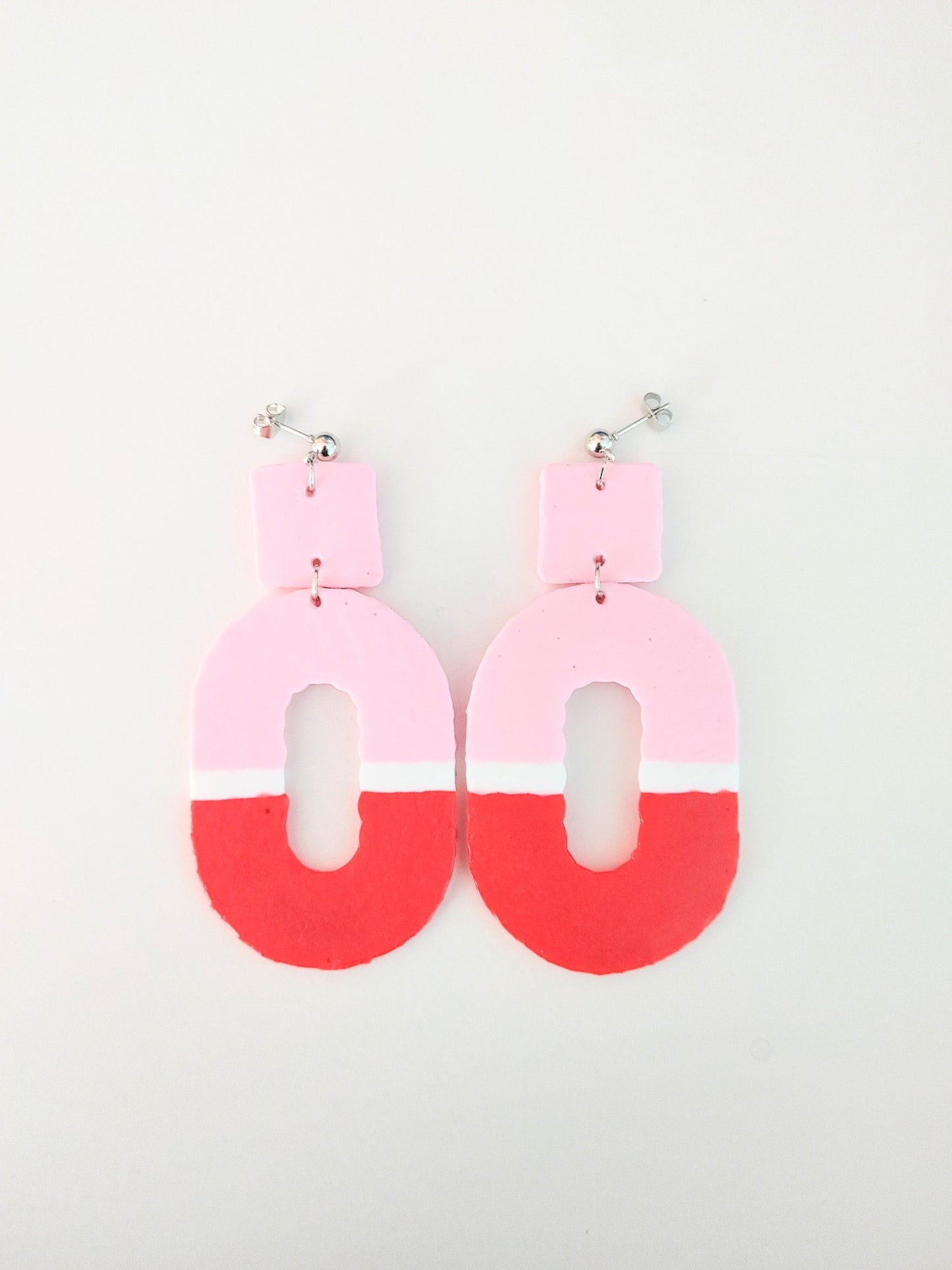 Oval Perler Bead Earrings