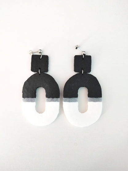 Oval Perler Bead Earrings