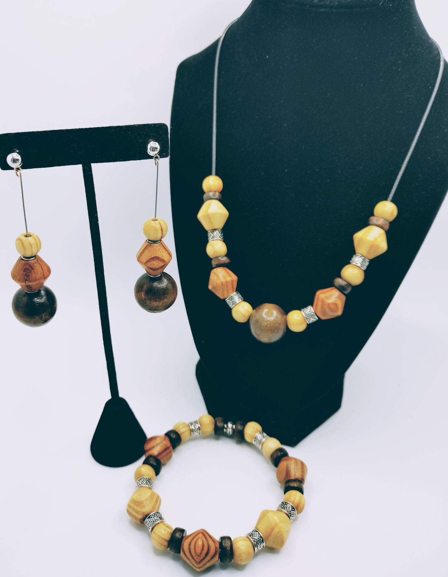 Nettie - Wooden Jewelry Set