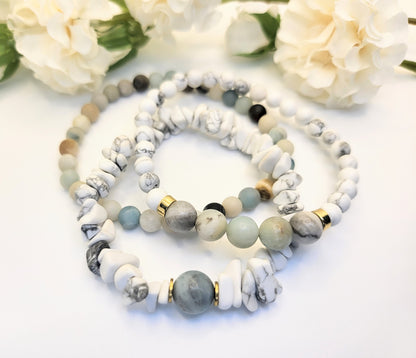 Serenity - Natural Stone Bracelets (Set of 3)