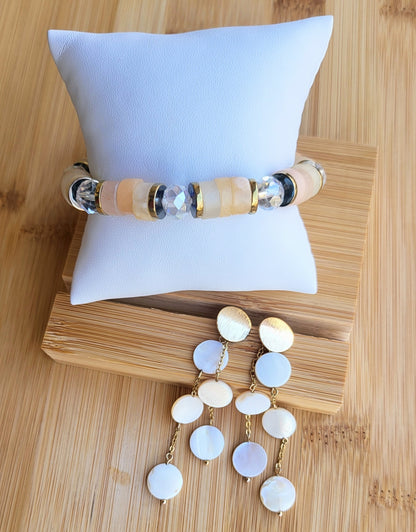 Genuine Sunstone Bracelet Natural Stone Sunstone Jewelry Natural Stone Bracelets Crystal Jewelry bridal accessories anniversary gift