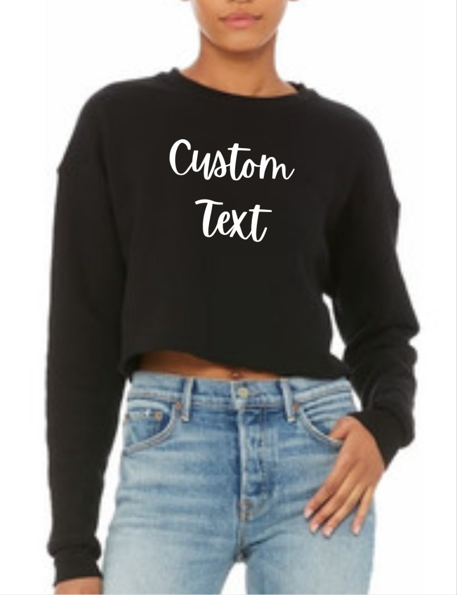 Black Cropped Sweatshirt - Bridal Collection