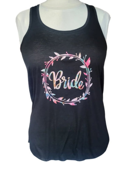 Floral Wreath Bride Tank Top - Bridal Collection