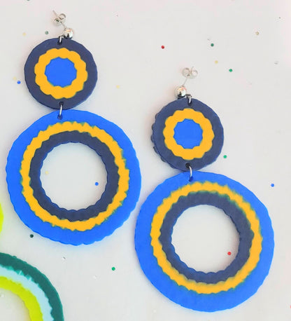 Tie Dye Perler Bead Earrings