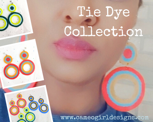 Tie Dye Perler Bead Earrings