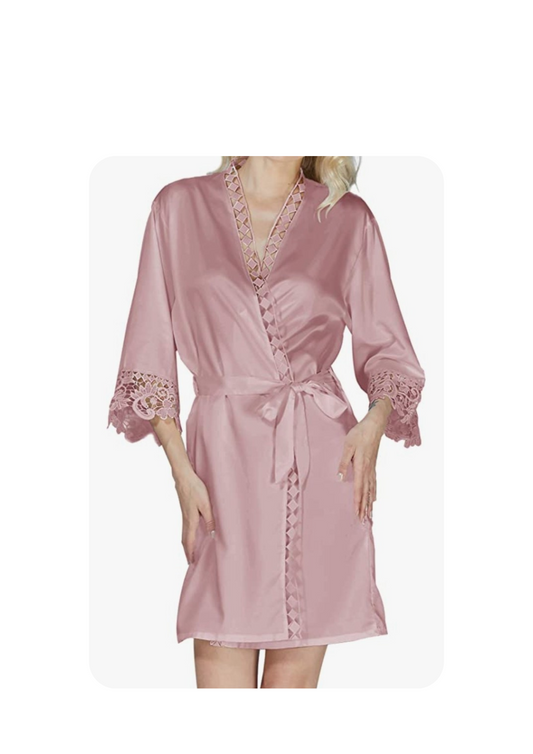 Short Bridal Party Robe - Bridal Collection