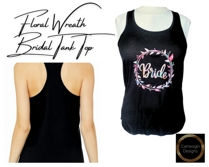 Floral Wreath Bride Tank Top - Bridal Collection